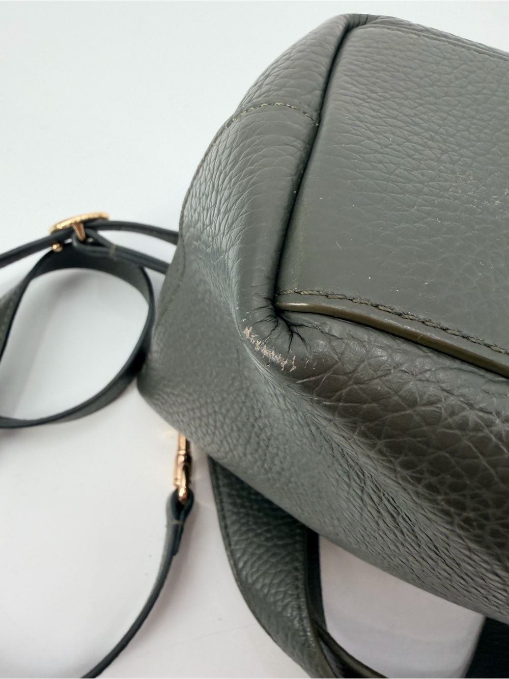 Cuyana Dark Olive Mini System Tote Bag + Crossbody Strap - Picture 7 of 9